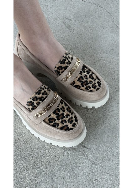 Brenda Leopar Desenli Loafer
