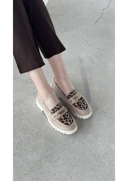 Brenda Leopar Desenli Loafer