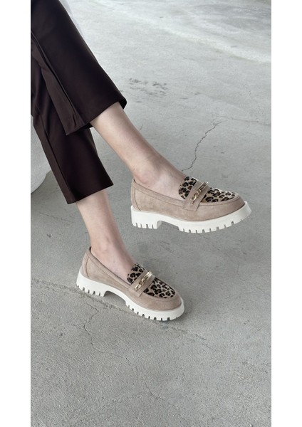 Brenda Leopar Desenli Loafer