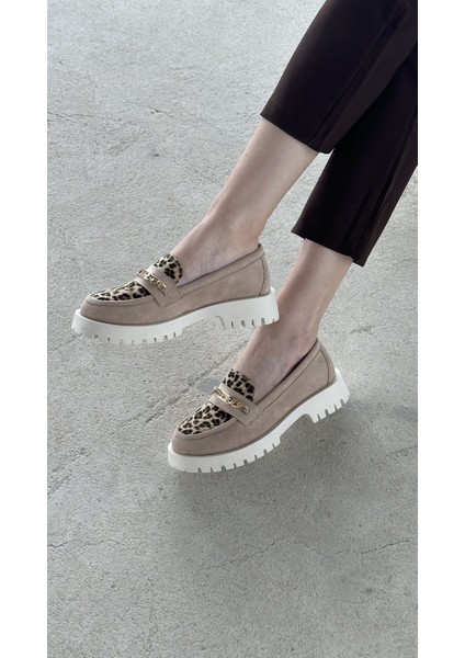 Brenda Leopar Desenli Loafer