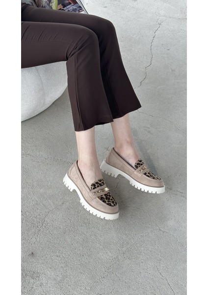 Brenda Leopar Desenli Loafer