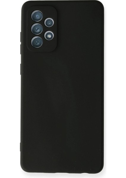 Samsung Galaxy A72 Kılıf Nano Içi Kadife Silikon - Siyah