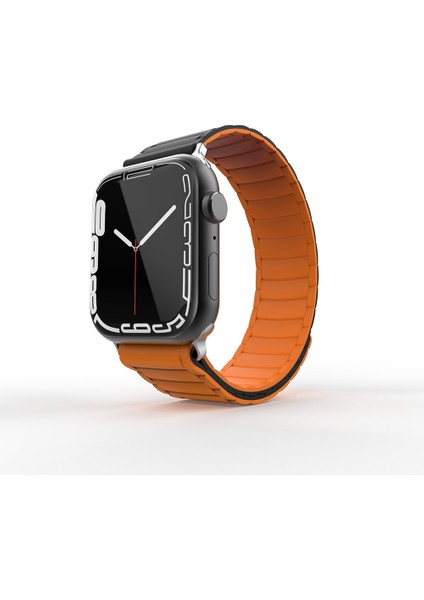 Apple Watch 7 41MM Mkst KRD-122 Silikon Kordon Strap Kayış-Mint Lila fırsatları