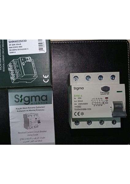 SHM4025030-SHM 4p 30MA 25A 6ka Kaçak Akım Koruma Şalteri (Kaçak Akım Rölesi)