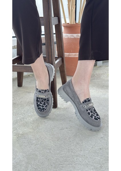 Brenda Leopar Desenli Loafer