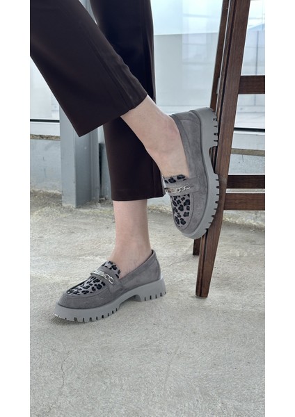 Brenda Leopar Desenli Loafer