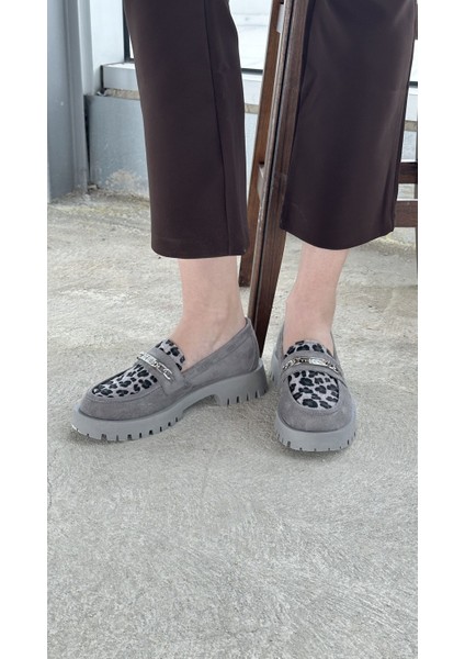 Brenda Leopar Desenli Loafer