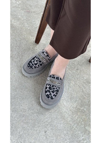 Brenda Leopar Desenli Loafer