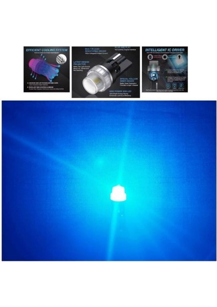 1 Takım 12V Specıal Serıes T10 Ice Blue (Özel Seri Dipsiz Ampul Buz Mavi) modelleri