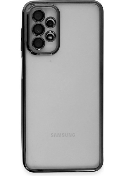 Samsung Galaxy A23 4g Kılıf Razer Lensli Silikon - Siyah Glstd