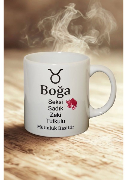 Boğa Burcu Temalı Burç Bardağı Kupa