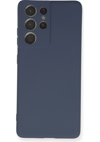 Samsung Galaxy S21 Ultra Kılıf Nano Içi Kadife Silikon - Gri