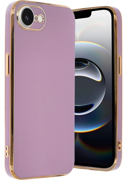 Iphone 16E Kılıf Volet Silikon - Mor Glstd