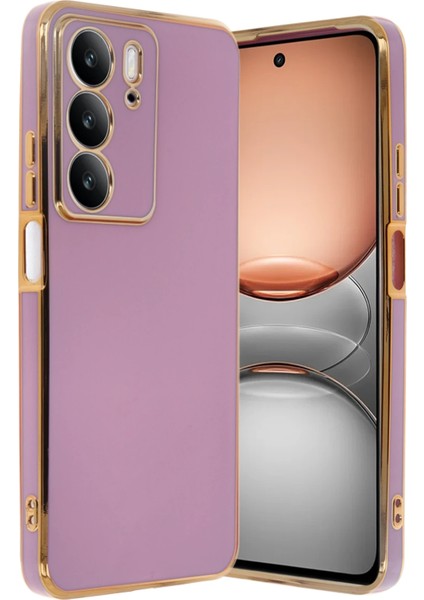 Realme C75 4g Kılıf Volet Silikon - Mor Glstd