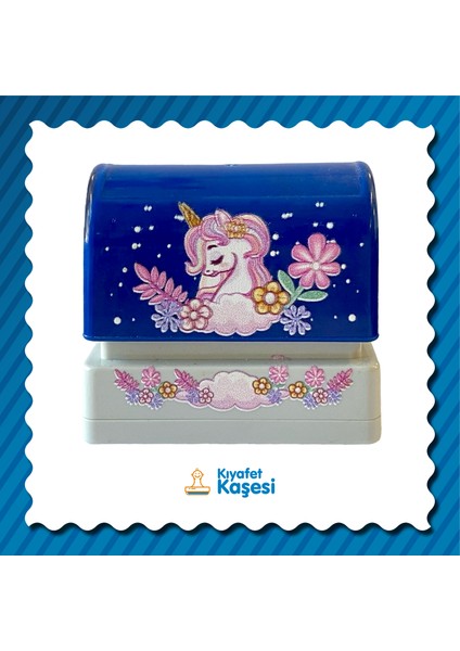 Lacivert Unicorn Kıyafet Kaşesi isimli çocuk kaşesi