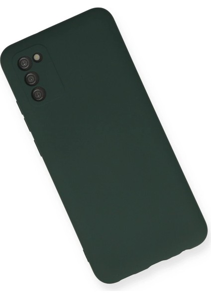 Samsung Galaxy A03S Kılıf Nano Içi Kadife Silikon - Koyu Yeşil fiyatları