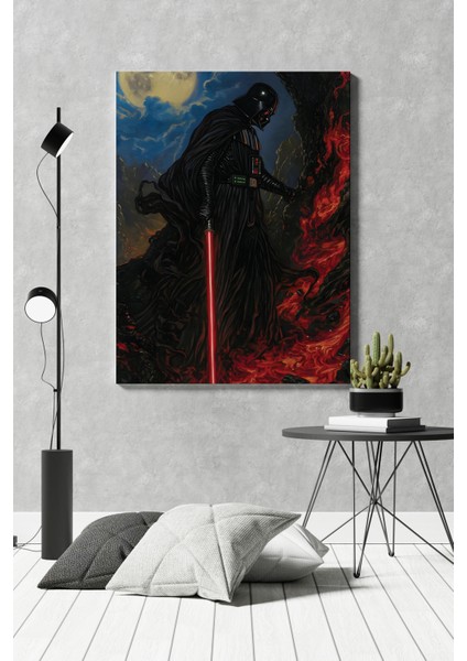 Işın Kılıçlı Darth Vader Kanvas Tablo