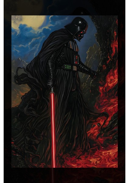 Işın Kılıçlı Darth Vader Kanvas Tablo