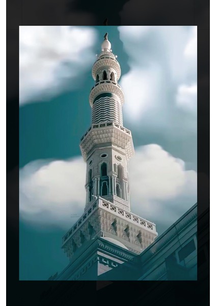 Gökyüzündeki Camii Minaresi Kanvas Tablo