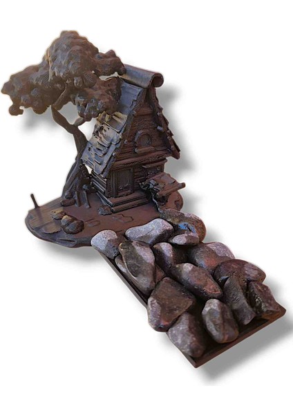 Teraryum Akvaryum Fanus Süsü Masa Üstü Dekor Taş Yollu Ev 10X15 cm fırsatları