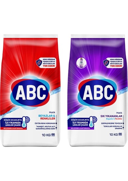Matik 10 kg Beyazlar & Renkliler ve Sık Yıkananlar 2 Li Paket