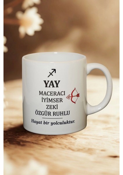 Yay Burcu Temalı Burç Bardağı Kupa