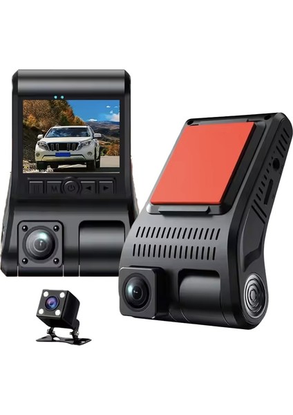 1080P Full Hd 3 Kameralı Hafıza Kartına Kayıtlı Hareket Algılamalı Araç Kamerası