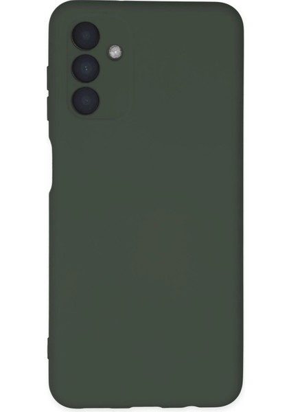 Samsung Galaxy A04S Kılıf Nano Içi Kadife Silikon - Koyu Yeşil