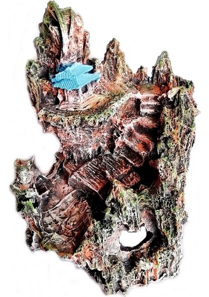 Şatolu Kaya Akvaryum Dekoru 22 cm