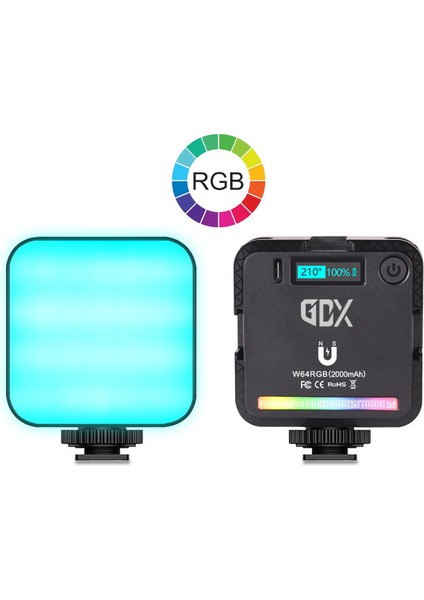 64 Rgb LED Mıknatıslı Mobil Video Işığı
