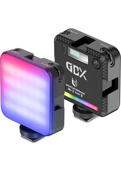 64 Rgb LED Mıknatıslı Mobil Video Işığı