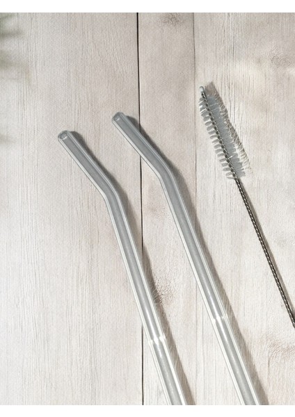 2 Adet Cam Pipet ve 1 Adet Temizleme Fırçası - 20 cm Eğimli Model modelleri