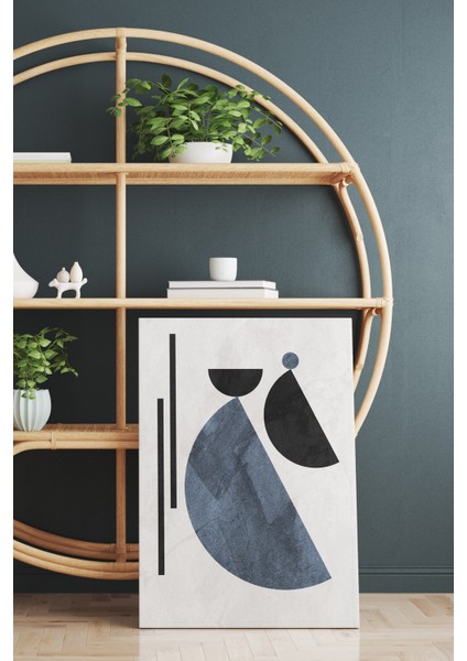 Yarım Daireler Minimalist Kanvas Tablo