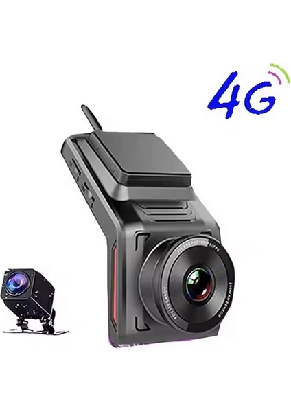 1080P Full Hd 2 Kameralı 4g Sim Kartlı Gps Sistemli Hafıza Kartına Kayıtlı Araç Kamerası