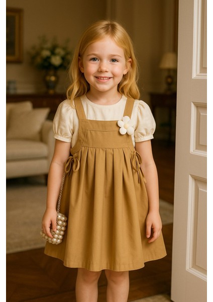 Kız Çocuk Için Şık Kombin – Elbise ve Bluz Takım I Özel Günler Için Kız Çocuk Elbise Takımı