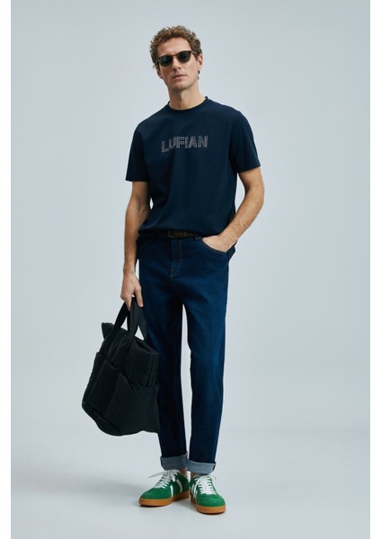 Thınk Modern Grafik T- Shirt Lacivert