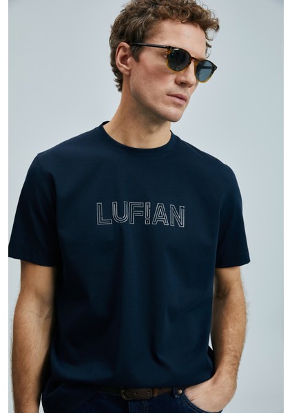 Thınk Modern Grafik T- Shirt Lacivert modelleri