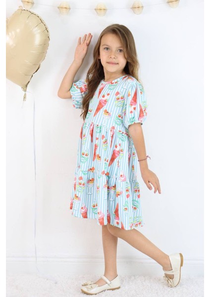 Kız Çocuk Elbise I Rahat Kesim Kız Çocuk Elbisesi Yazlık, Şık Tasarım I Kısa Kollu Yazlık Elbise fırsatları