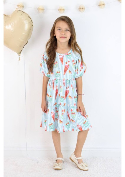 Kız Çocuk Elbise I Rahat Kesim Kız Çocuk Elbisesi Yazlık, Şık Tasarım I Kısa Kollu Yazlık Elbise indirimleri