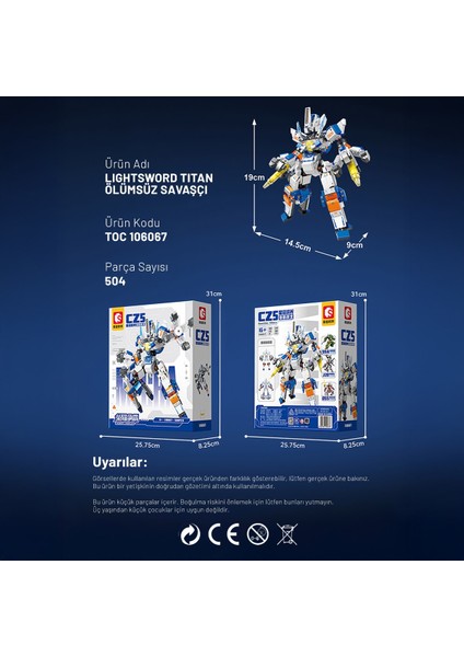 Lightsword Titan Ölüm Savaşçısı Yapı Bloğu Seti