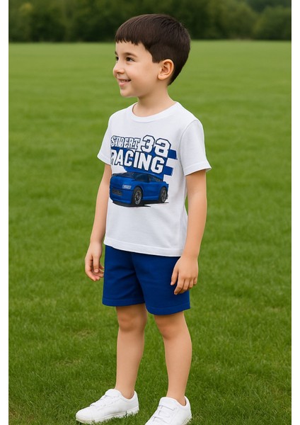 Erkek Çocuk Karakter Baskılı Şortlu Takım - Pamuklu, Cepli, Lastikli Bel - Yazlık Çocuk Takım modelleri