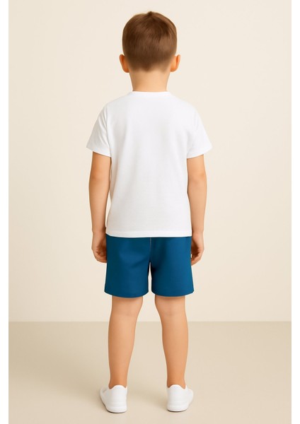 Erkek Çocuk Karakter Baskılı Şortlu Takım - Pamuklu, Cepli, Lastikli Bel - Yazlık Çocuk Takım indirimleri