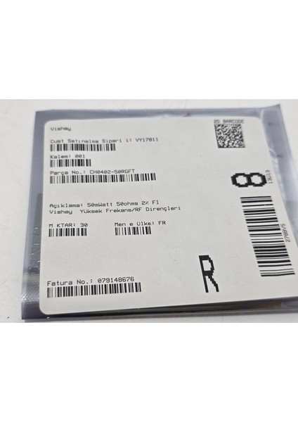 CH0402-50RGFT Rf Direnç 30 Adet modelleri