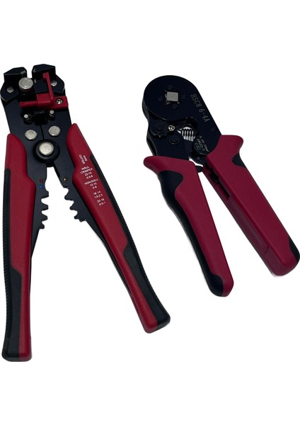 Hsc8 6-4A AWG23-7 Terminal Sıkma ve Tel Sıyırma Pense Seti (800 Parça)