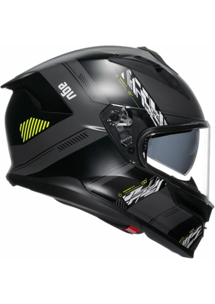 K7 Kyber Matt Grey Yellow Fluo Kapalı Kask modelleri
