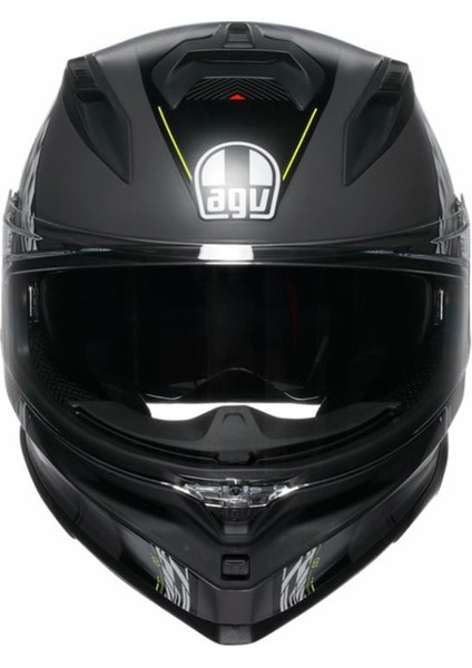 K7 Kyber Matt Grey Yellow Fluo Kapalı Kask fırsatları