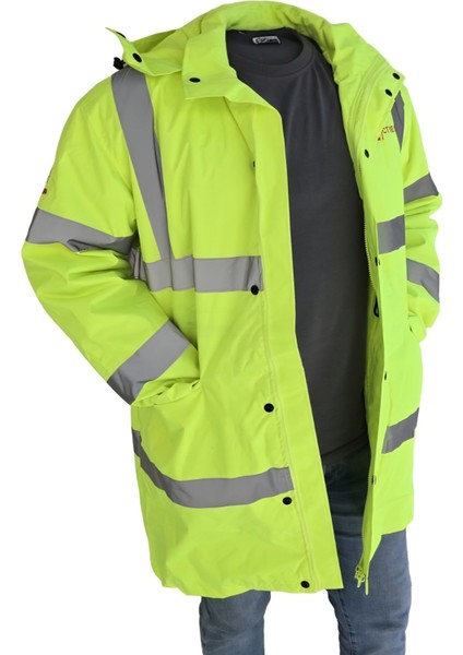 Kapitone Astar Reflektörlü Iş Güvenliği Parka Mont Xl fiyatları