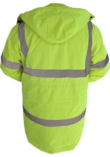 Kapitone Astar Reflektörlü Iş Güvenliği Parka Mont Xl fırsatları