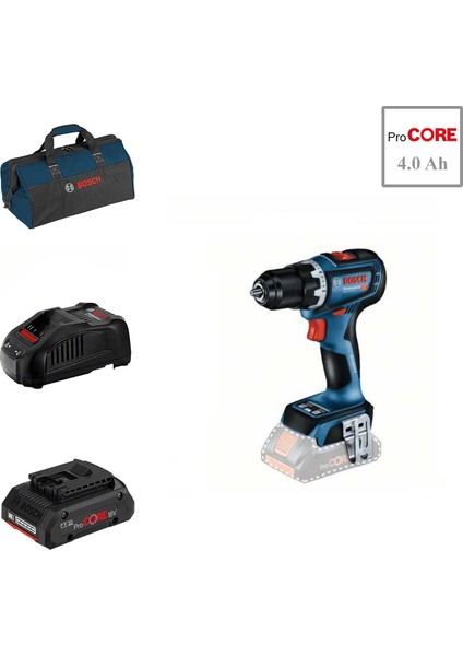 Gsr 18V-90 C 1x4 Ah Procore Akülü Vidalama Bez Çantalı