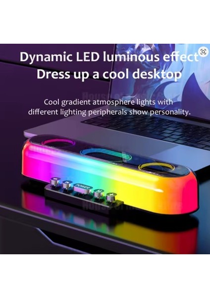 20W Bluetooth Hoparlör Rgb Gökkuşağı Speaker Fm Radyo /sd Kart /usb /bluetooth